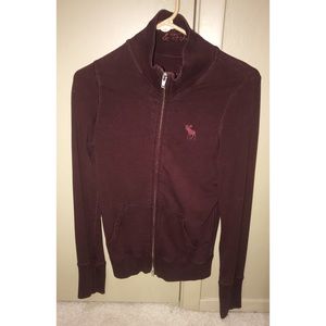 ABERCROMBIE & FITCH - MAROON ZIP JACKET